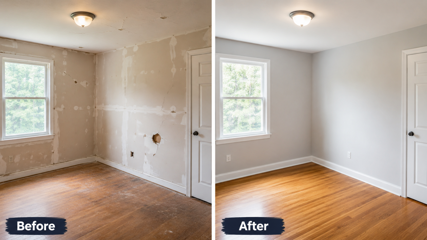 Drywall repair and painting by Viva Painters
