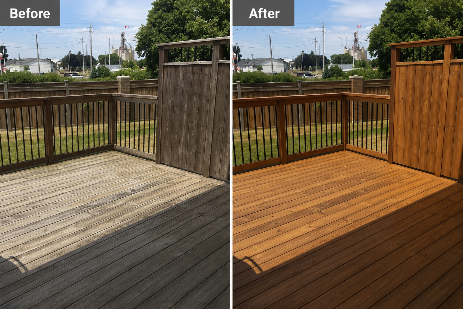 Deck staining service in Ottawa